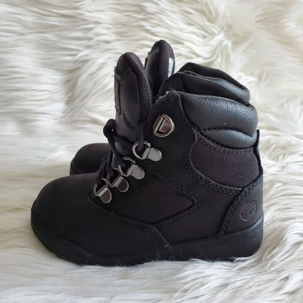 Timberland Black Toddler Waterproof Cushioned Field Boot SZ 9